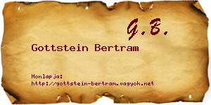 Gottstein Bertram névjegykártya
